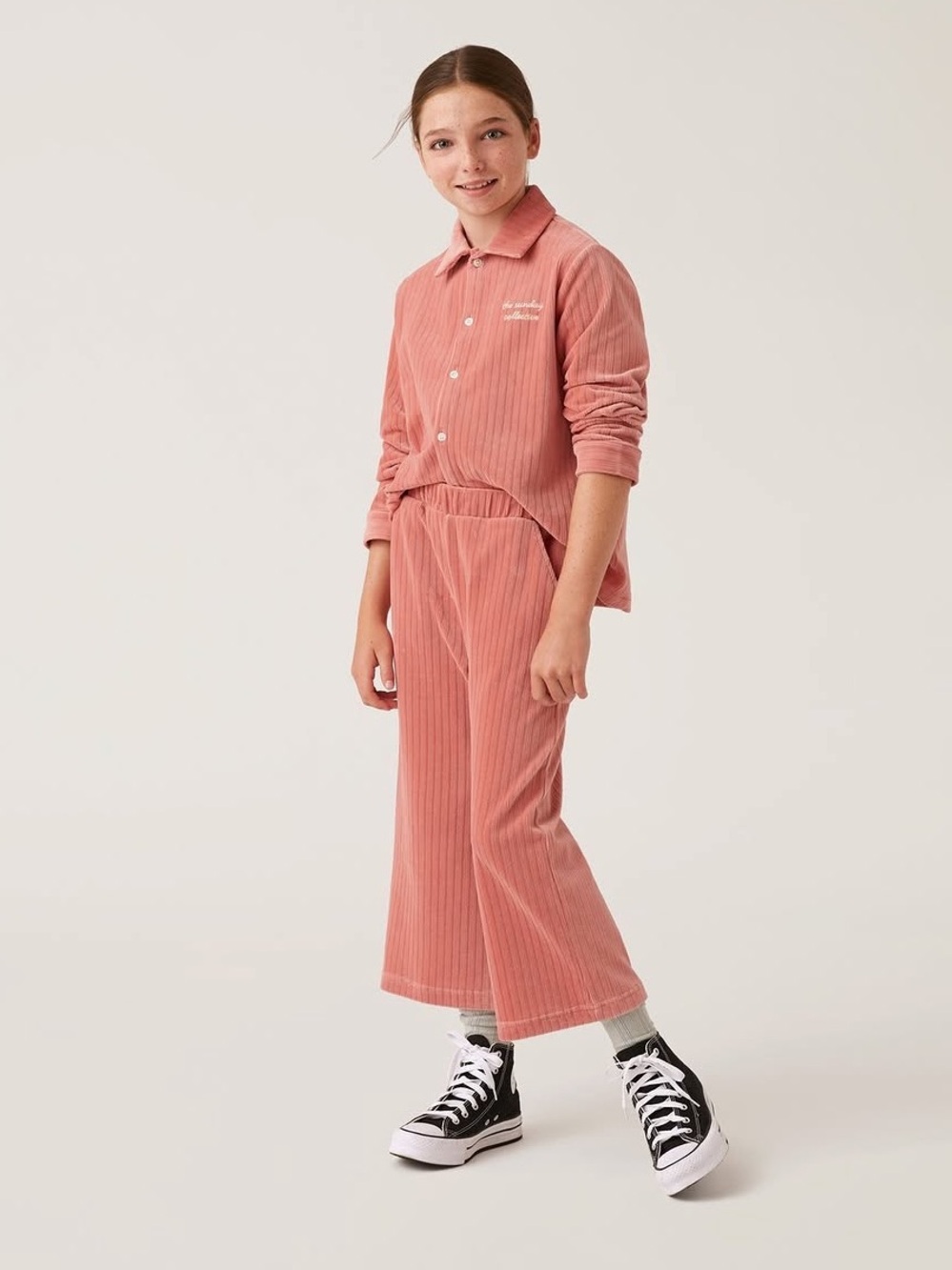 NWT The Sunday Collective 3 Piece Pink Corduroy Set